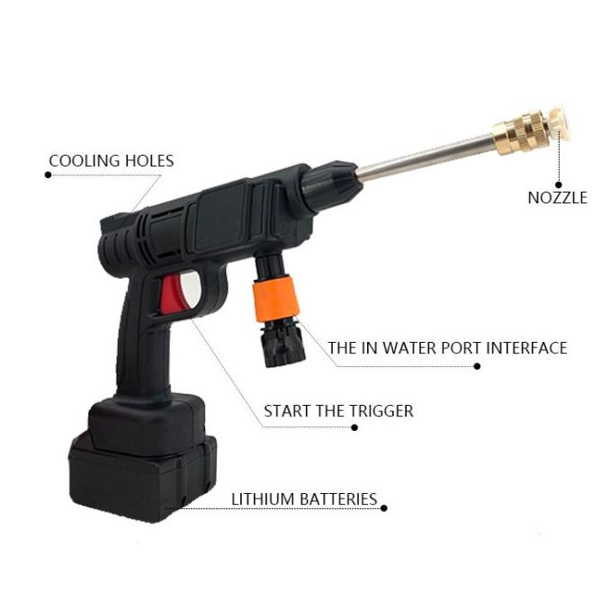 Alat Cuci Mobil Jet Washer Portable Water Spray Gun Cordless Wireless
