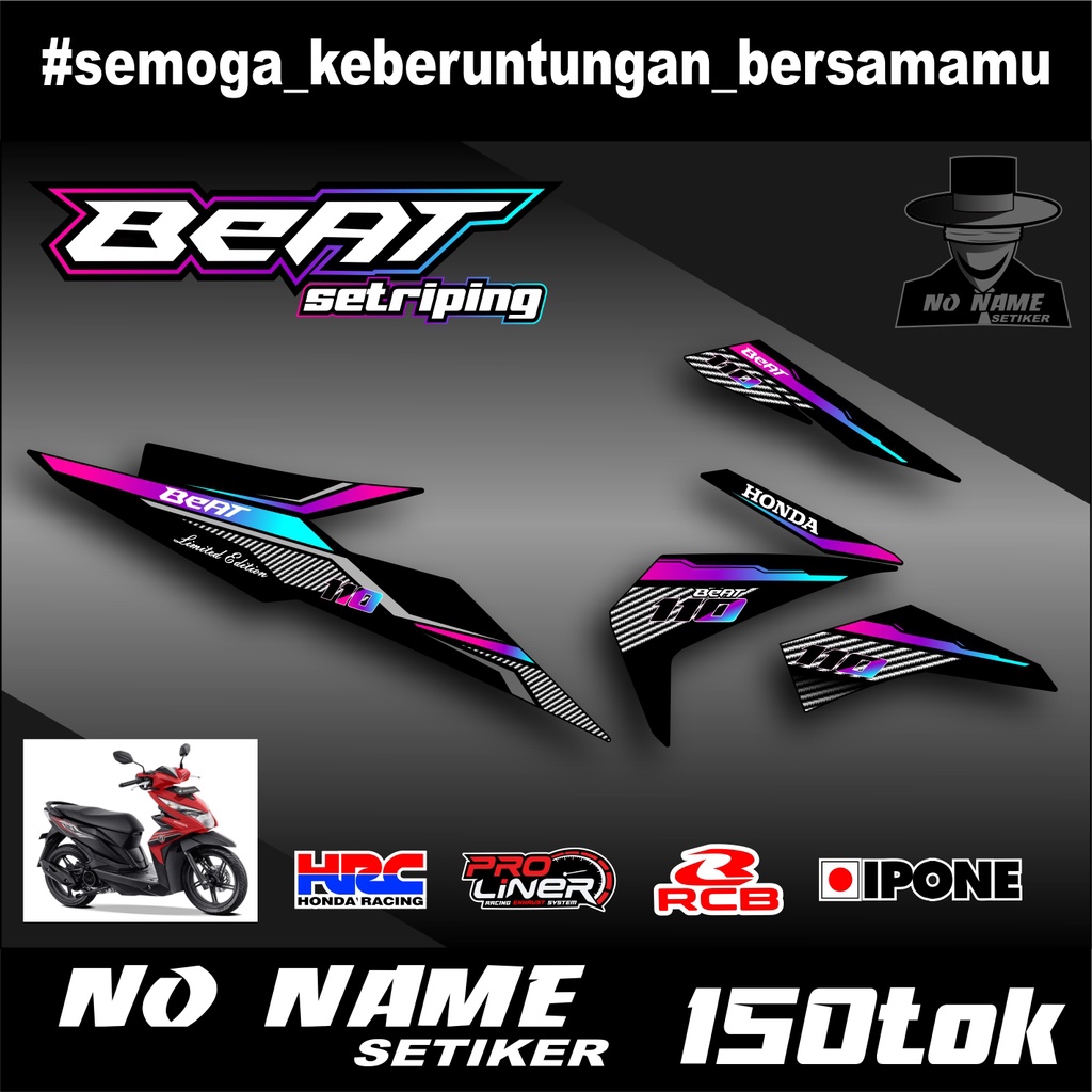 Striping stiker setiker Motor Beat (150tok) 2016 2017 2018 2019 Fi / Fi New Esp Iss Variasi Honda