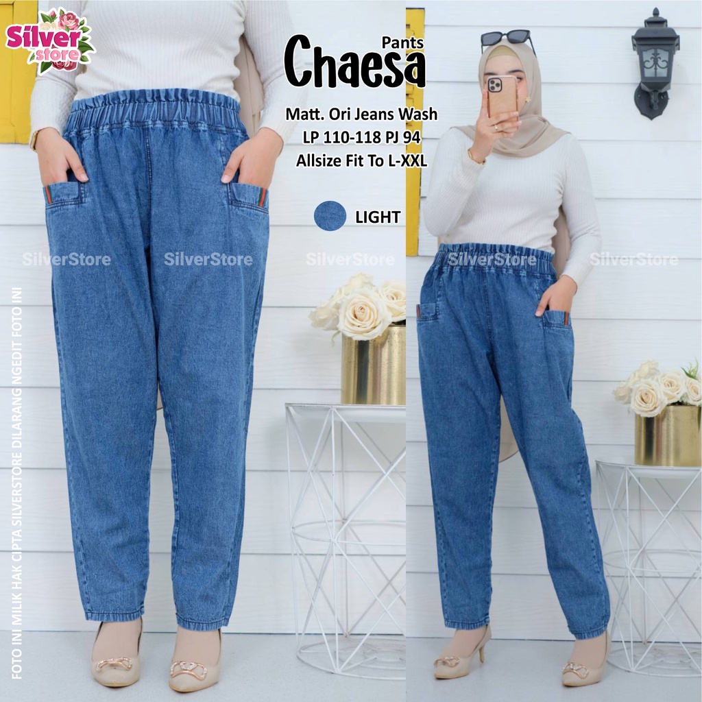 CELANA JEANS PREMIUM / 9.6 / BIGITA RAVINDA TEDYBEAR LUVIA GANIA BEHNA WILIA GUCHINA MAURIN LUIMA / CELANA KULOT WANITA ALLSIZE FIT M-XL / SILVER