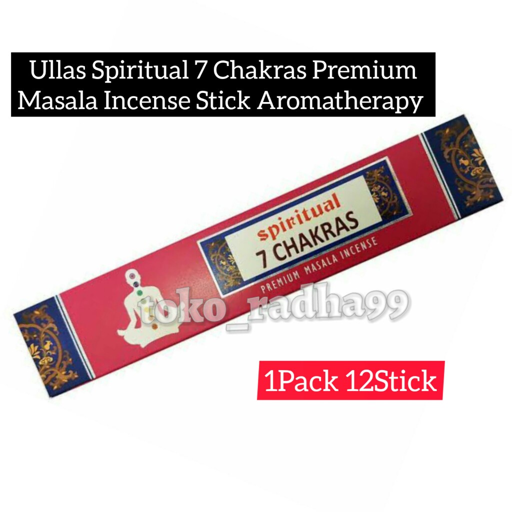 Dupa/Hio Ullas Spiritual 7 Chakras Premium Masala incense Stick Aromatherapy 1Pack 12Stick