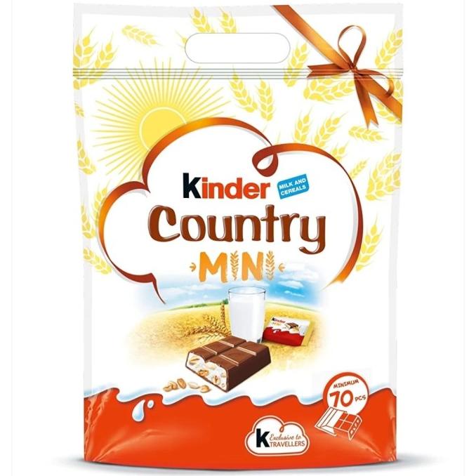 

KINDER Country Mini Chocolate Milk and Cereals Isi 70 Pcs