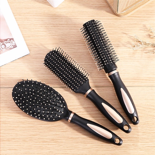 # HJ #  Sisir Rambut Anti Kusut / Sisir Pijat Anti Statis SET isi 3 pcs Sisir Oval Bulat Kotak