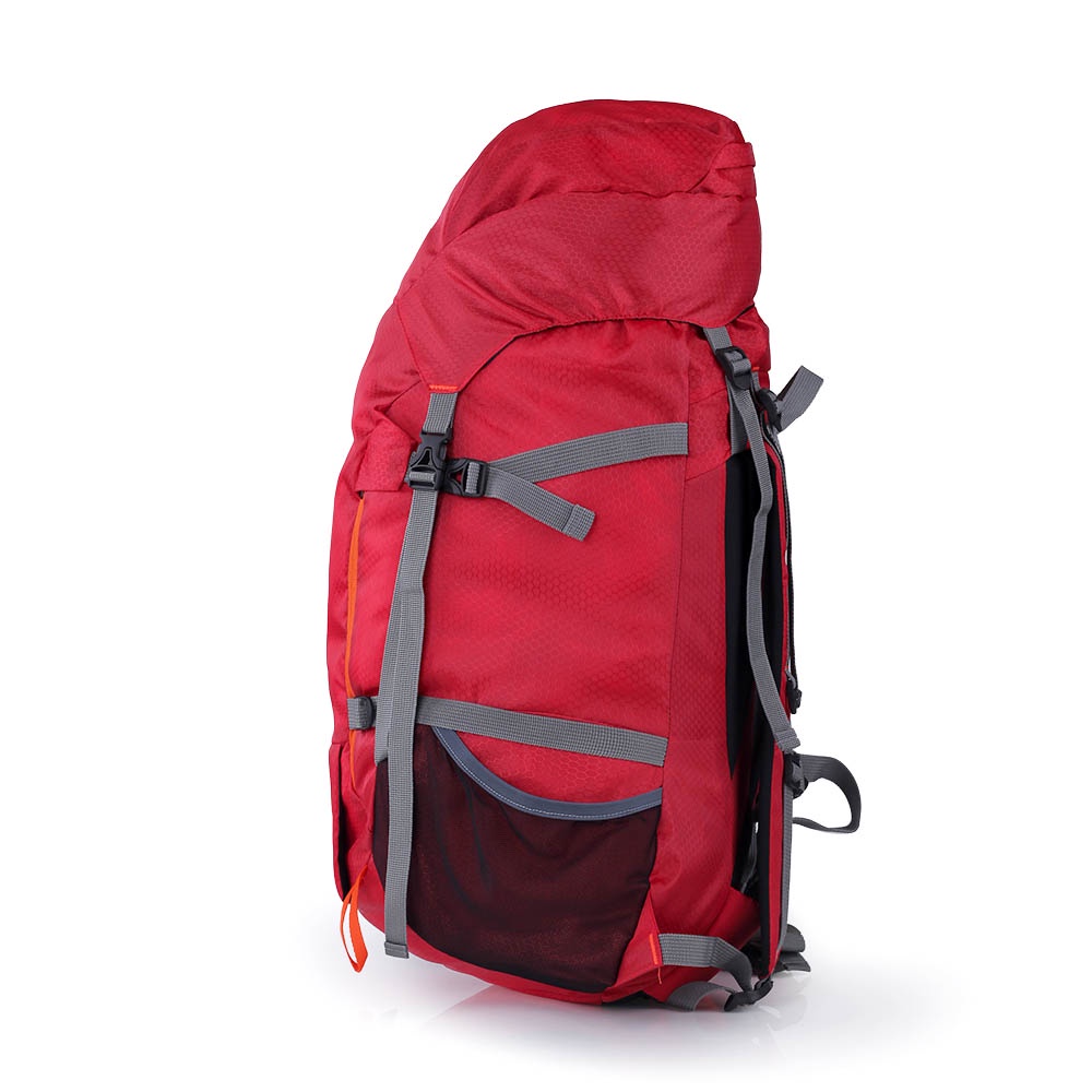 Justrue TNF Tas Gunung 50 Liter Ransel Keril Camping Merah Abu 671