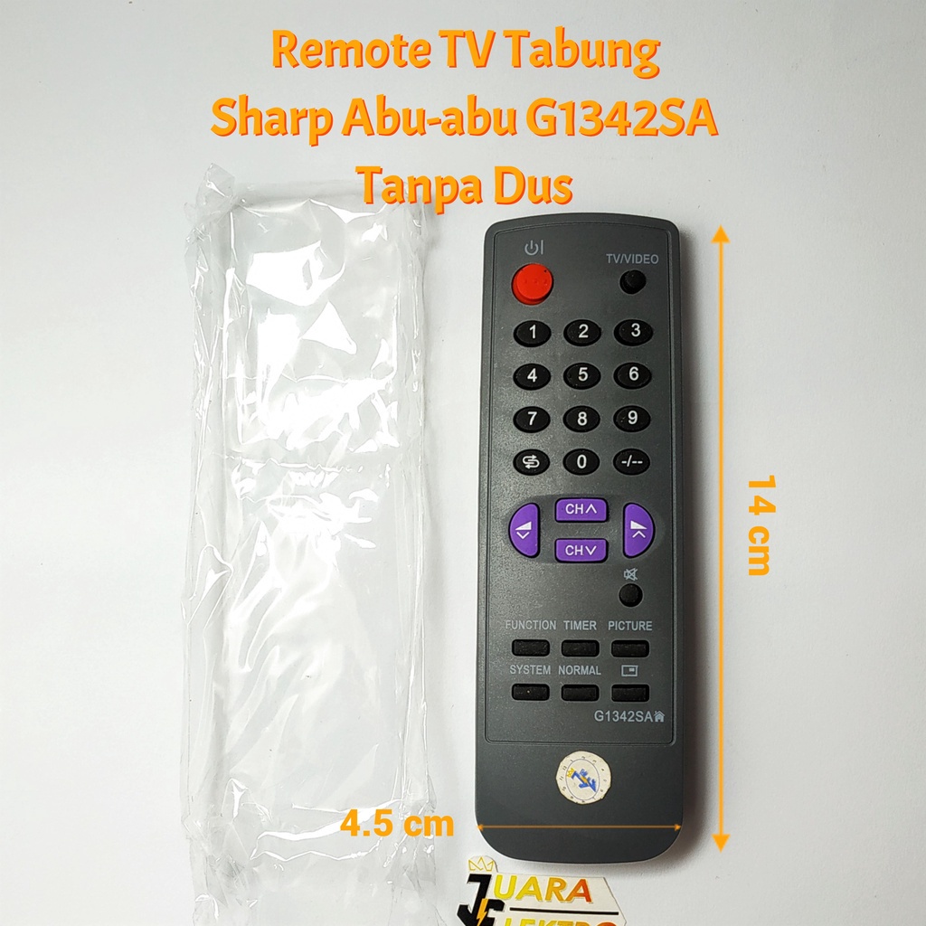 Remote TV Tabung Sharp Abu-abu G 1342 SA Tanpa Dus