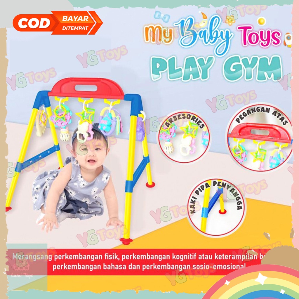 YGtoys Baby Play Gym Baby Playgim Mainan Rattle Bayi Playgym