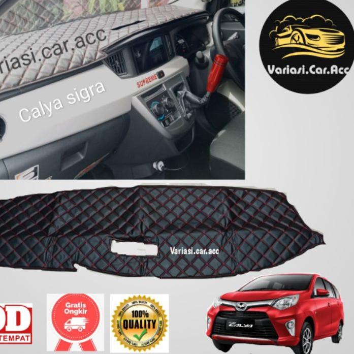 ☁ Alas/Cover Dashboard Mobil CALYA SIGRA Kulit PREMIUM ➶