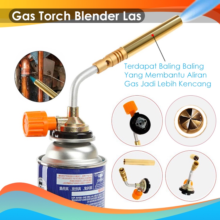 Promo Gas Torch Blender Las Manual Las Gas Portable / Kepala Gas Portable Blow Torch Tembaga