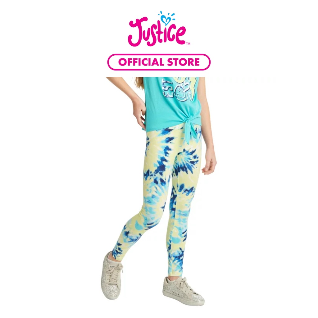 Justice Girls Tie Dye Aop Legging - Celana Panjang Anak Perempuan (Kuning)