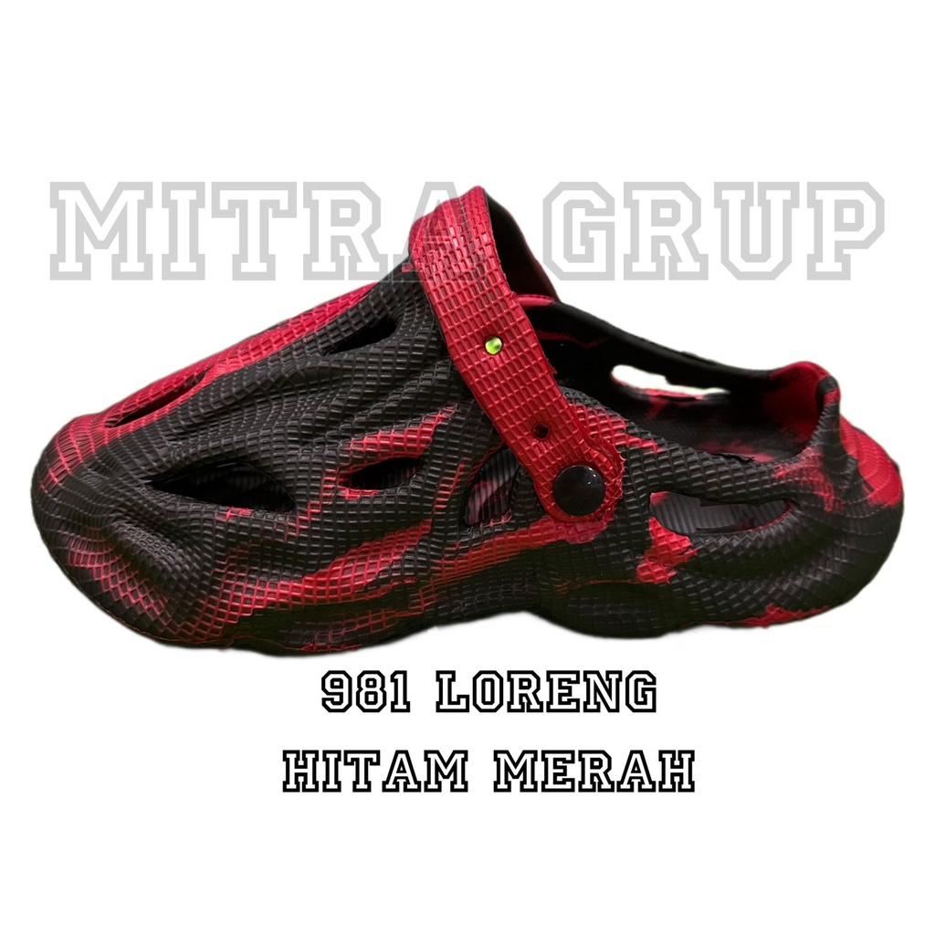 981M Loreng -Sepatu Karet Pria Dewasa / Sandal Clogs Pria 39-44 / Sandal Karet Pria/Sepatu Sandal Clogs aerostreet vhagar hema sandal sliper loggo atlantis BY MITRA