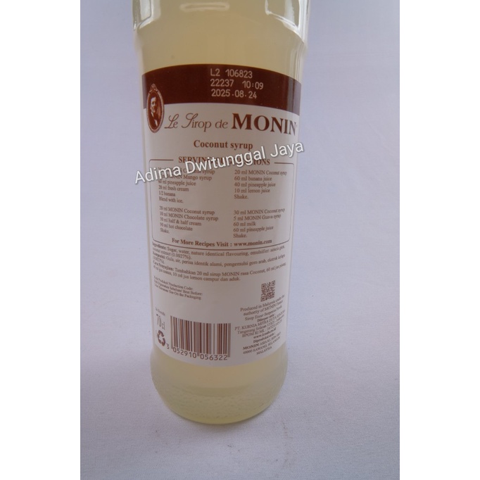 Monin Coconut Syrup 700ml