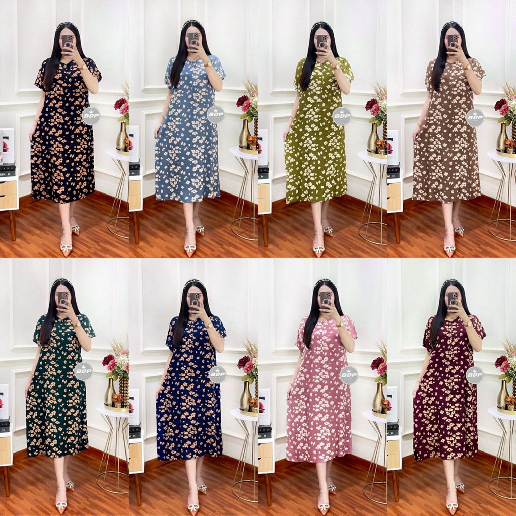 Daster Wanita Rayon Grade A Busui Resleting Depan Baju Tidur Daster Kekinian