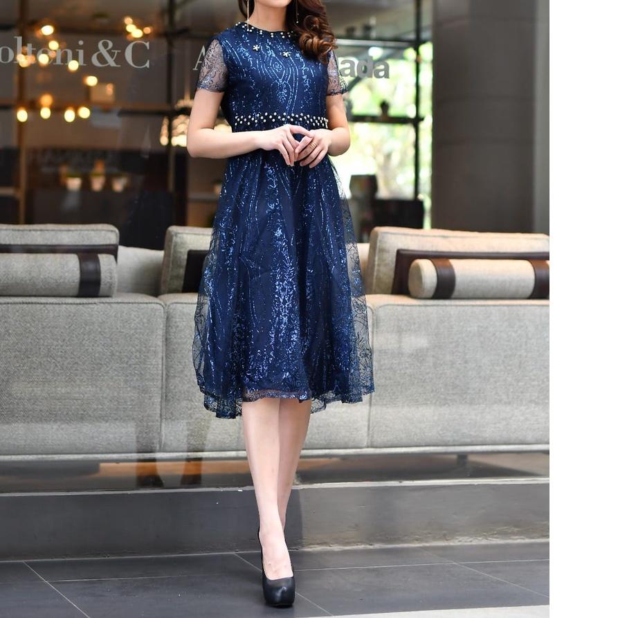 12.12 Brand AK - DRESS NATAL DRESS PESTA DRESS WANITA DRESS LENGAN PENDEK DRESS PERNIKAHAN DRESS KEB