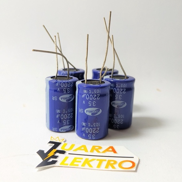 KAPASITOR ELCO 2200uF / 35V (1 Pcs) | Capasitor Elko 2200 uF/35 Volt SAMWHA