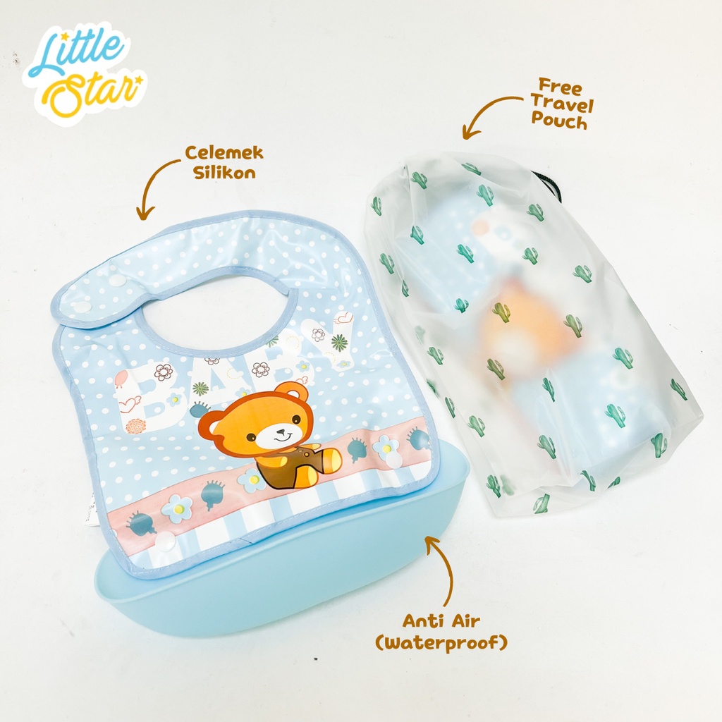 LS 6in1 Baby Gift Bag Feeding Set Paket Perlengkapan Makan Bayi Baru Lahir Newborn Mpasi