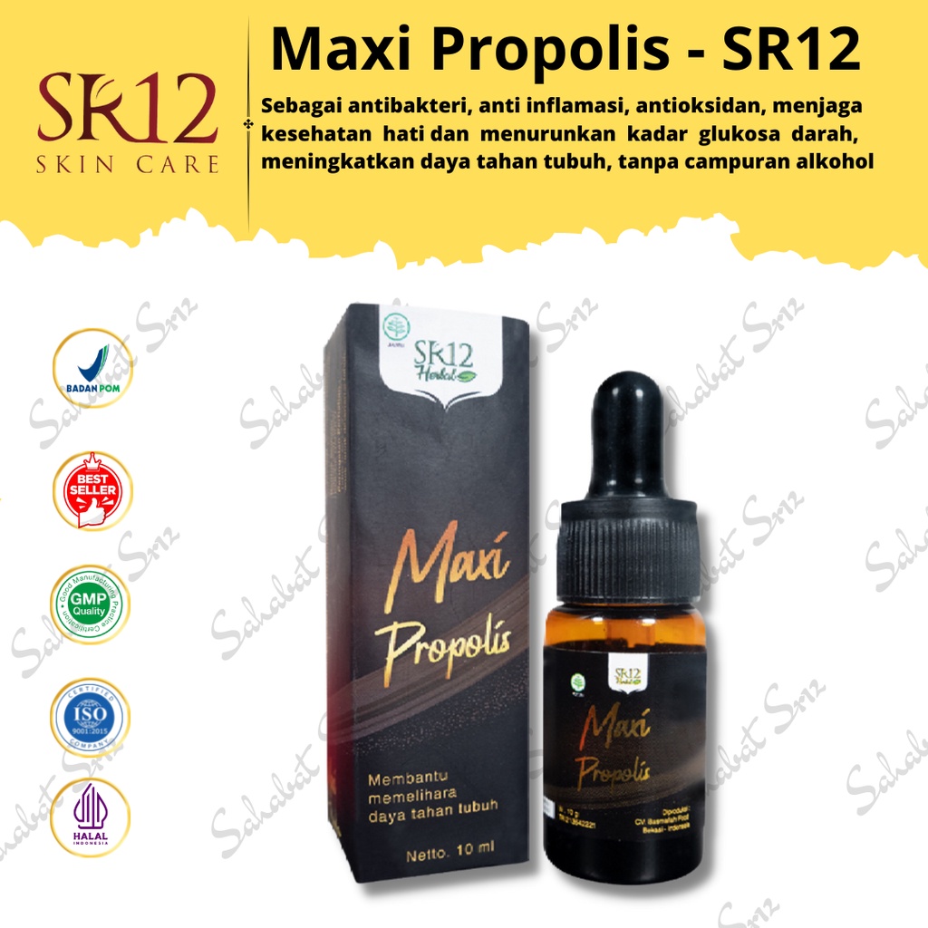 MAXI PROPOLIS SR12 / PROPOLIS ASLI / MENJAGA DAYA TAHAN TUBUH / MENURUNKAN GLUKOSA DARAH / SEBAGAI ANTI BAKTERI