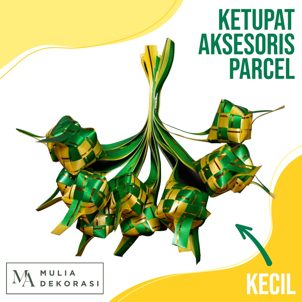 Aksesoris Ketupat Lebaran Hiasan Parcel Hempers Hari Raya Idul Fitri Perlusin (12pcs)