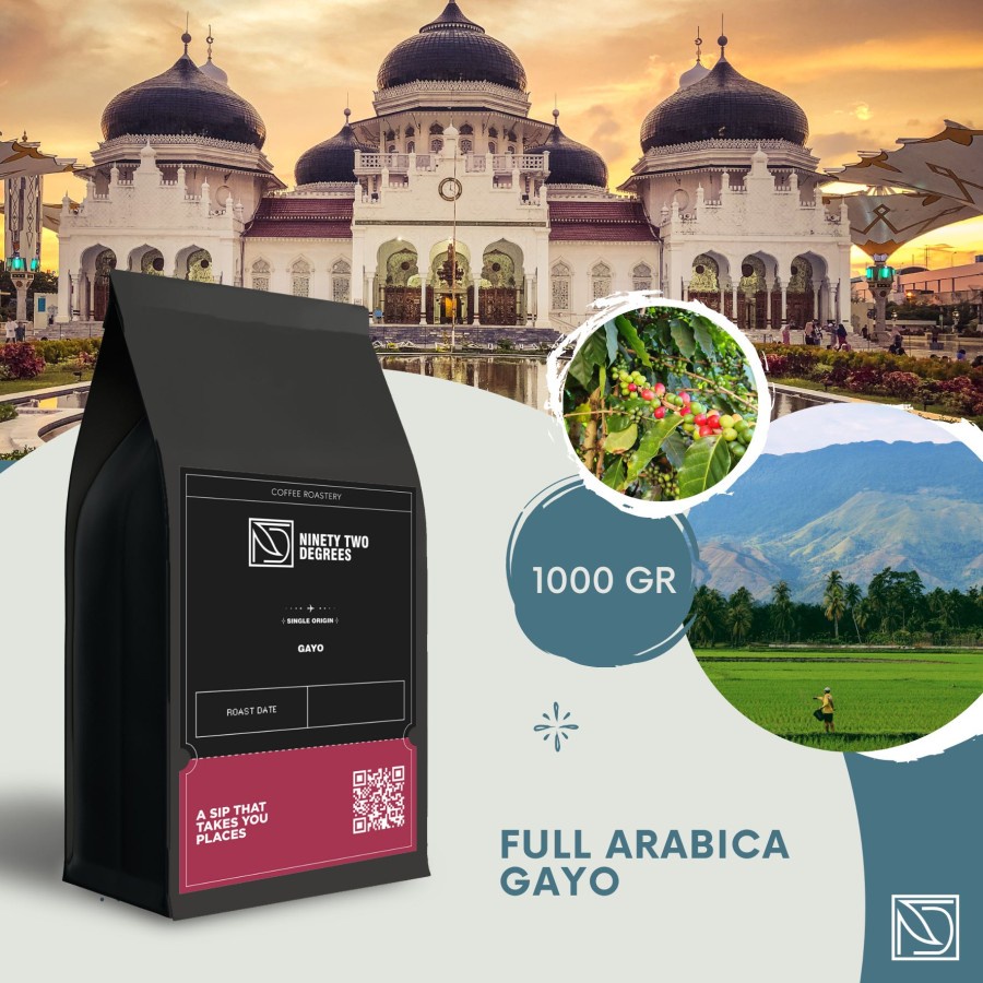 

NTD NinetyTwo Degress Full Arabika Aceh Gayo Roast Beans