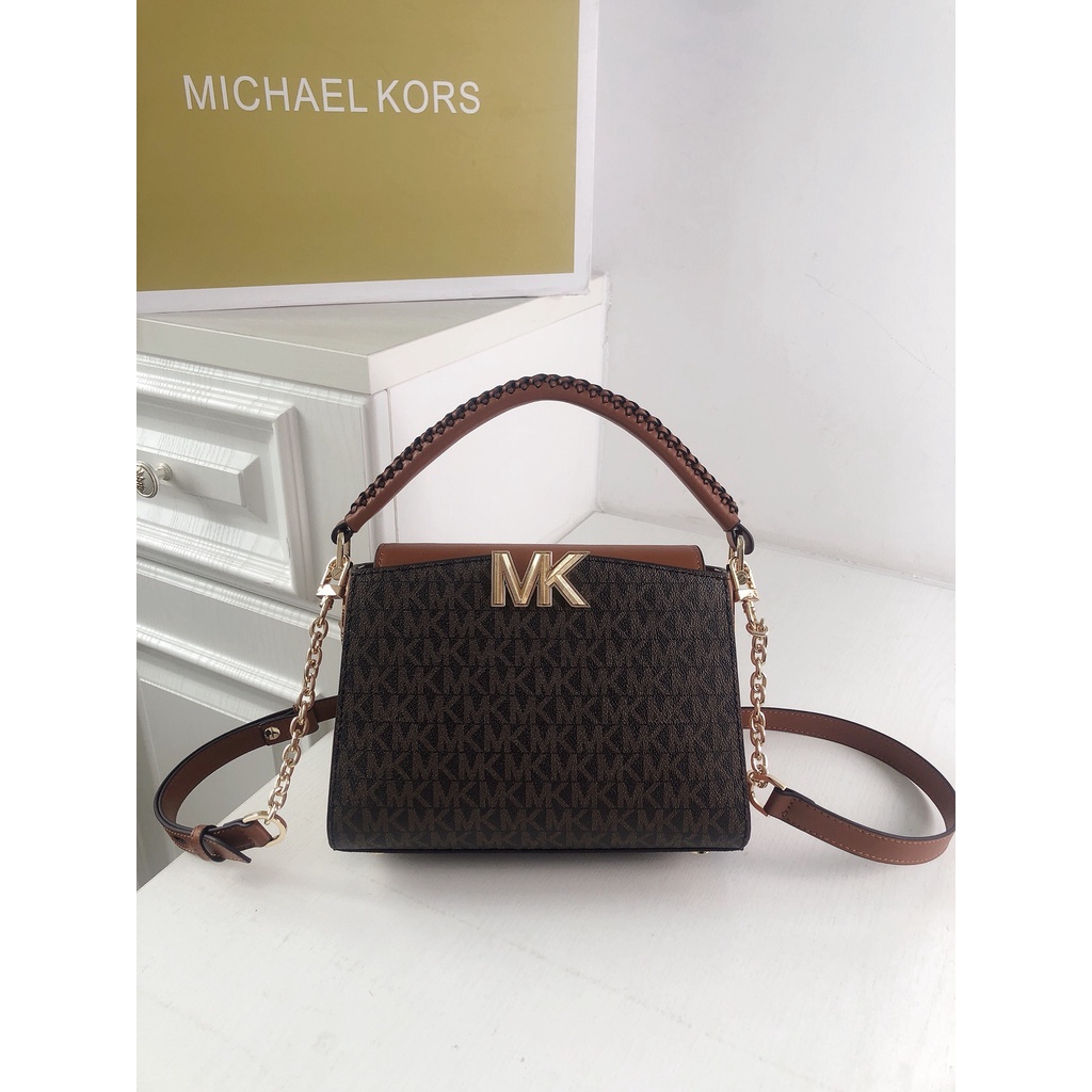 （Shopee live）KM2116-8 2116   Kelly bag karlie old flower bag leather shoulder messenger handbag size low 21*9 *14cm