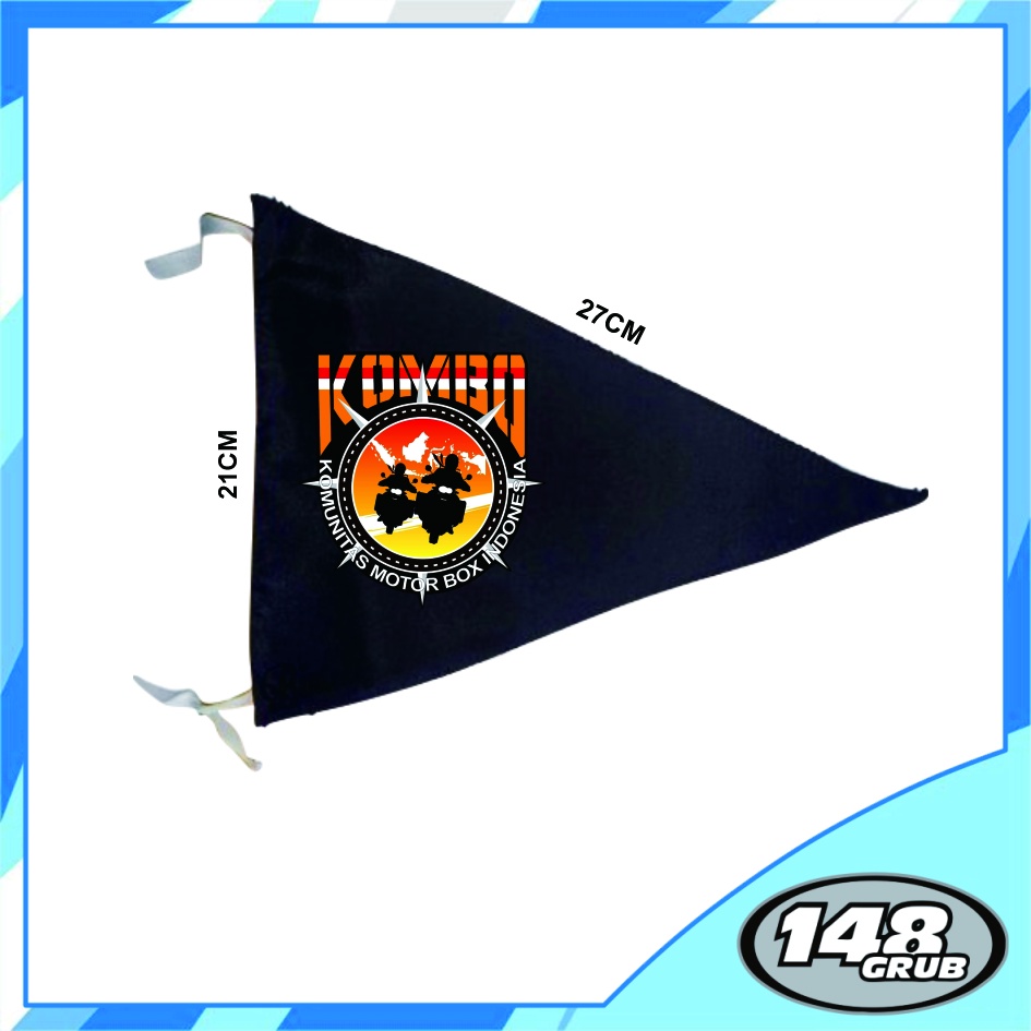 bendera antena touring logo KOMBO / Komunitas Motor Box Indonesia