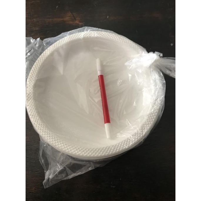 Termurah Piring Plastik/Piring Plastik Putih Susu Large / Besar New