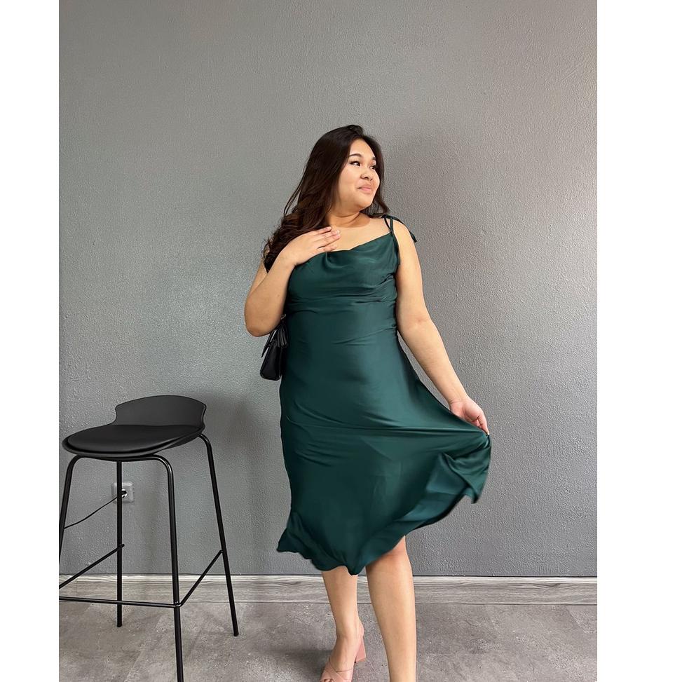Terbaik Ashlyn Satin Dress - Satin Dress Big Size