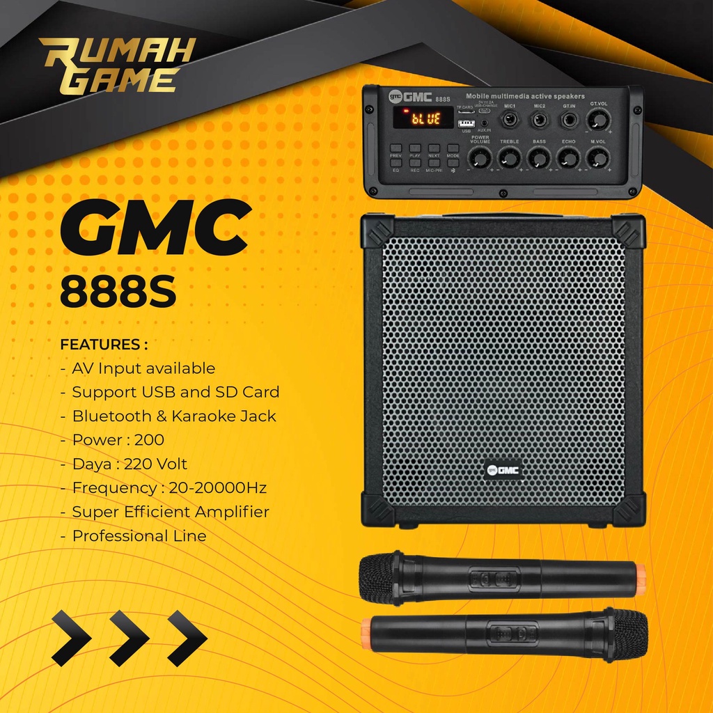 GMC ampli speaker bluetooth 888s portable