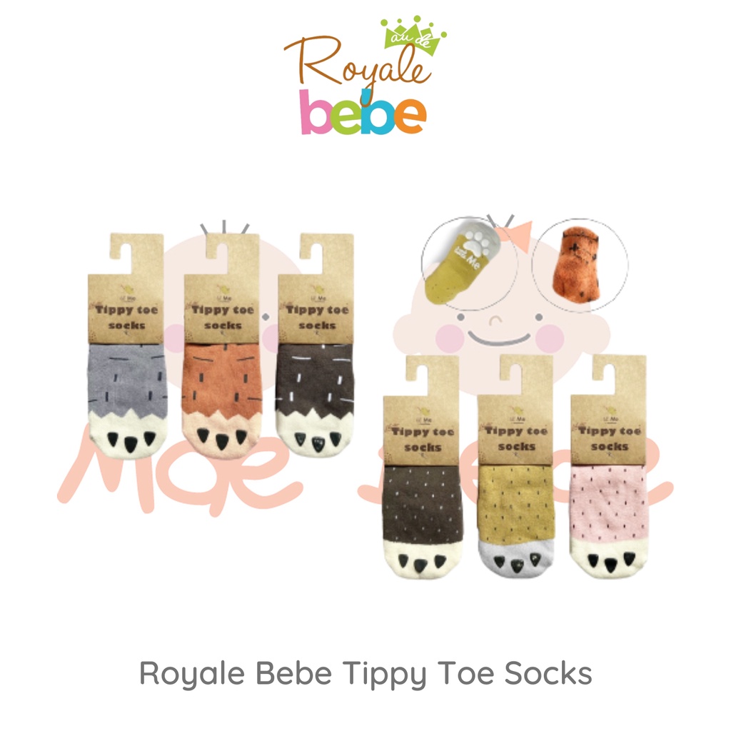 Royale Bebe Tippy Toe Socks Kaos Kaki Bayi Isi 1 Pcs