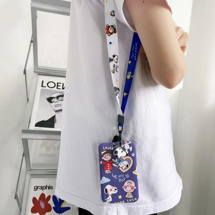 

Lanyard Tali Id Card Kartu Tali Gantungan Hp Snoopy Peanuts Photocard