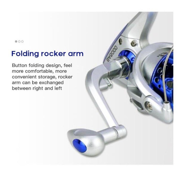 Reel Pancing YUMOSHI Biru Silver Joran Rell Spinning
