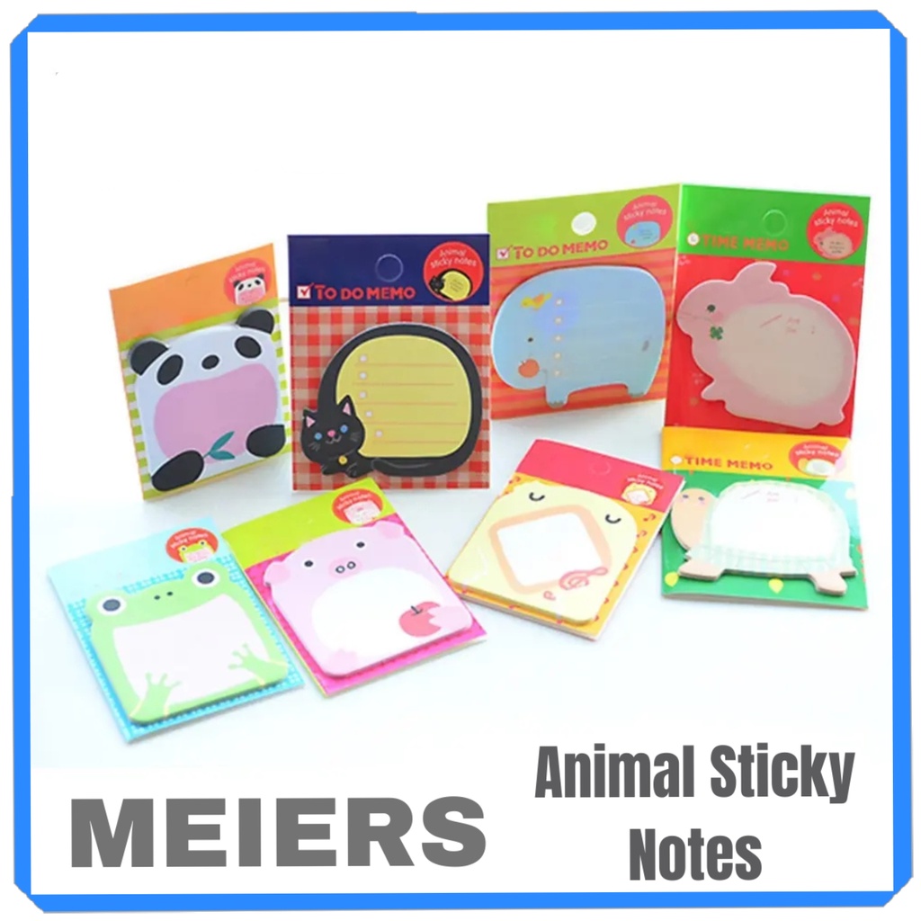 

Animal Sticky notes alat perlengkapan anak sekolah kertas tempel memo pengingat kegiatan kursus ekstrakulikuler