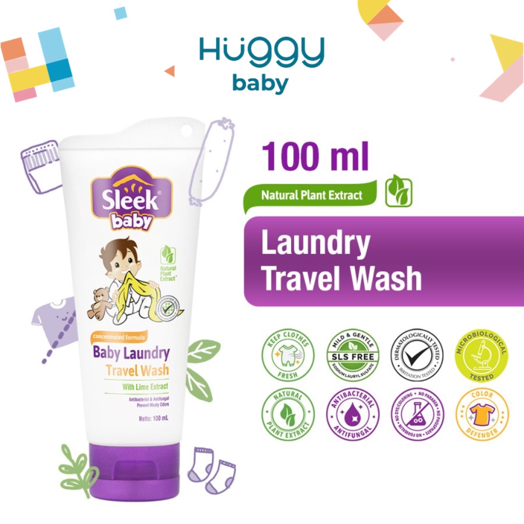 Sleek Baby Laundry Detergent 100ML | Sabun Deterjen Laundry Bayi Cair 100ML