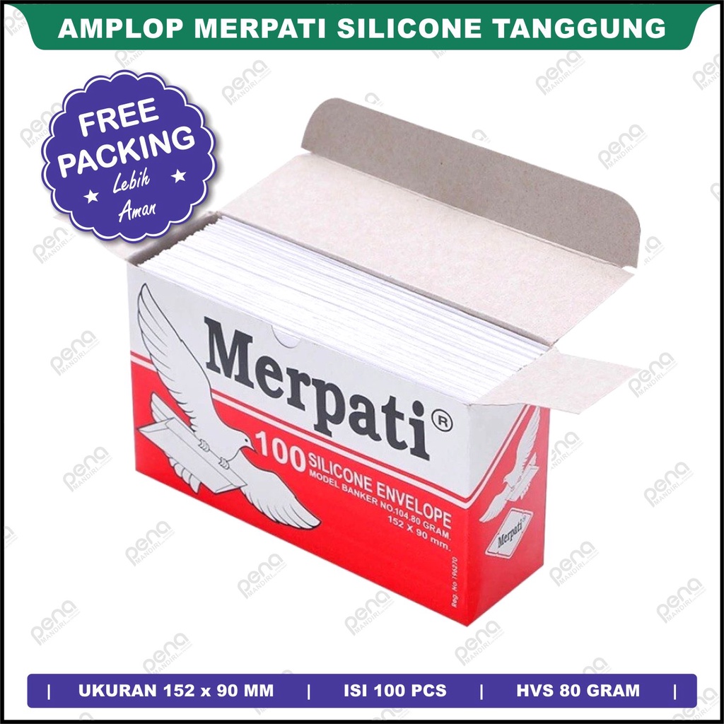 Amplop MERPATI Silicone 104 Tanggung 80gsm 100 pcs