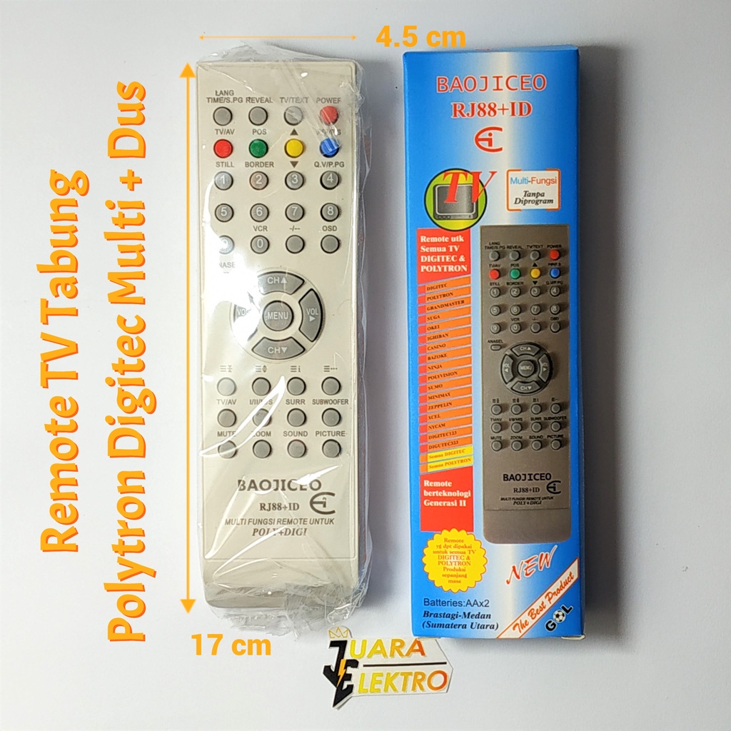 Remote TV Tabung Polytron Digitec Multi + Dus