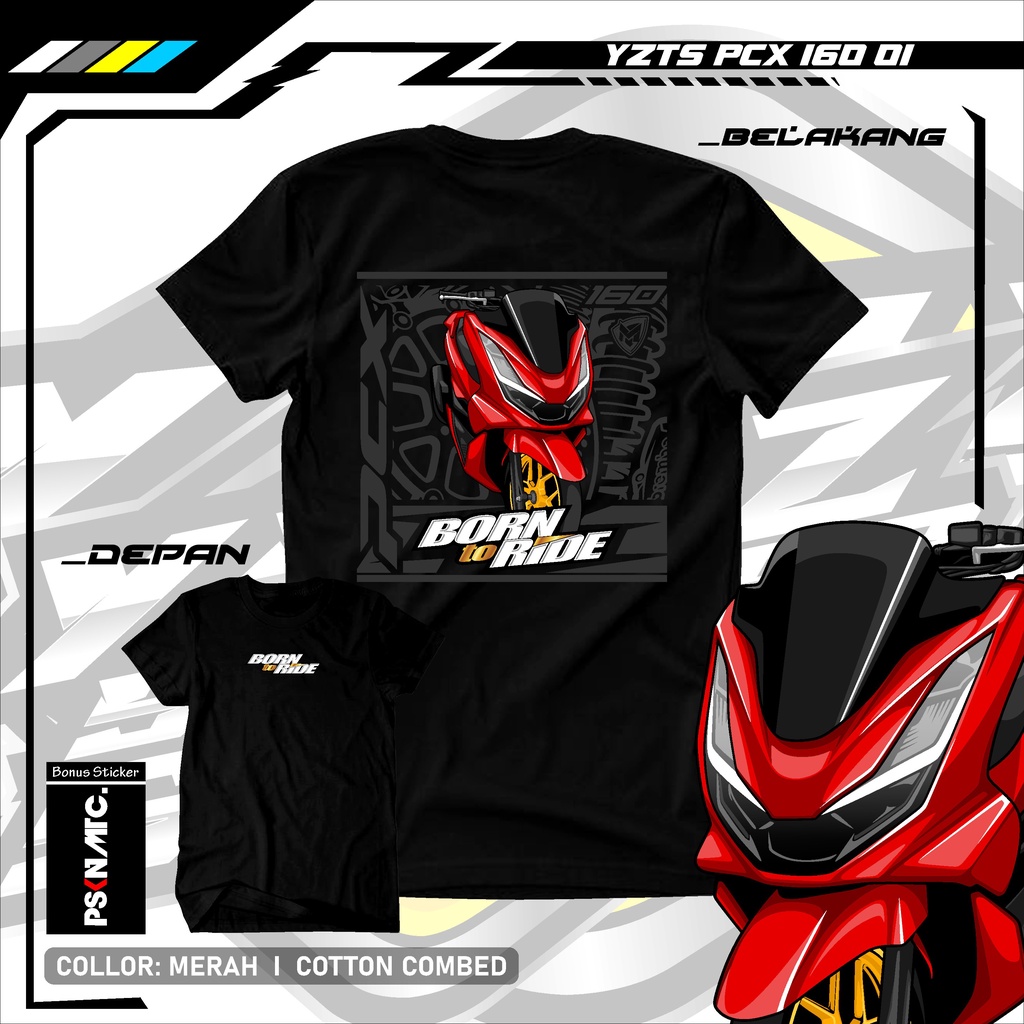 KAOS PCX 160 - Kaos Distro Pria Wanita Original Custom Desain Motor PCX 160 Baju MOTOR PCX