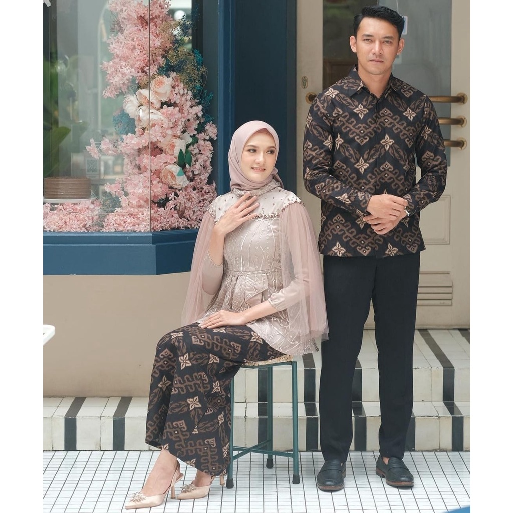 KEMEJA BATIK PRIA LENGAN PANJANG KEBAYA VANILLA  KEMEJA BATIK AVEENA LENGAN PANJANG KEMEJA PRIA KEMEJA COWO HEM BATIK BAJU BATIK KEMEJA LAMARAN KEMEJA RAPAT KEMEJA MOTIF BATIK KEMEJA WARNA BROWN KEMEJA HITAM