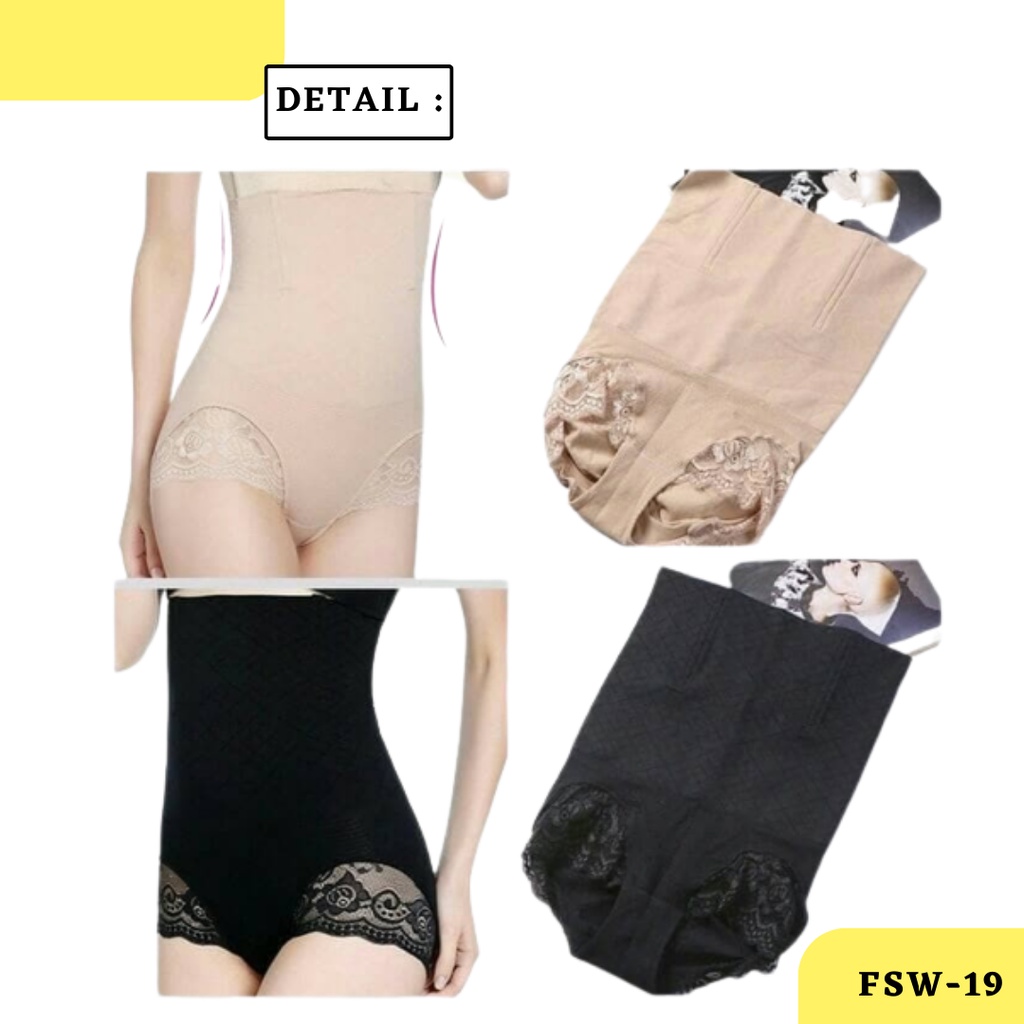 Munafie wanita Celana dalam lace high korset pengecil perut slim Slimming Pant Original CD Perempuan