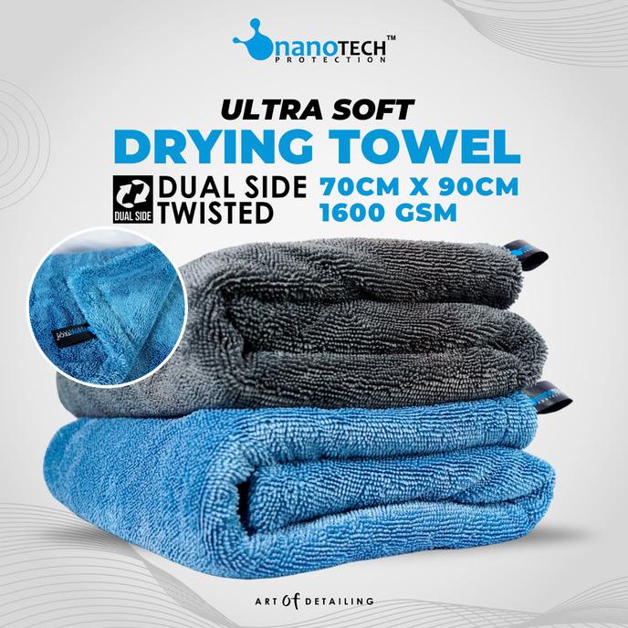 DRYING TOWEL 1600GSM 90X70 DUAL SIDE TWISTED - MICROFIBER HANDUK MOBIL