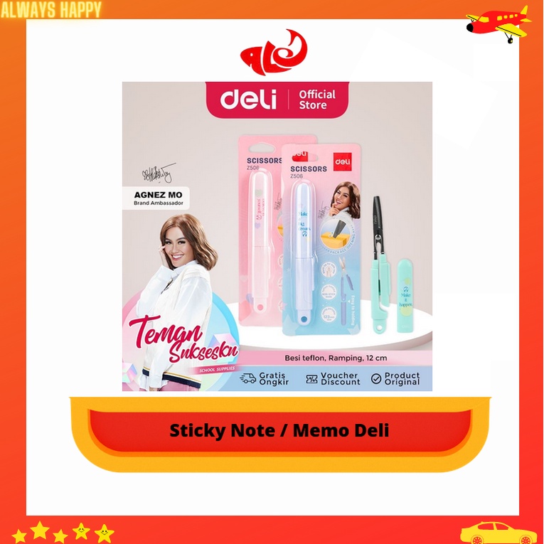 

Scissors / Gunting Portabel Lucu CZ506 Deli Special Agnes Mo Edition