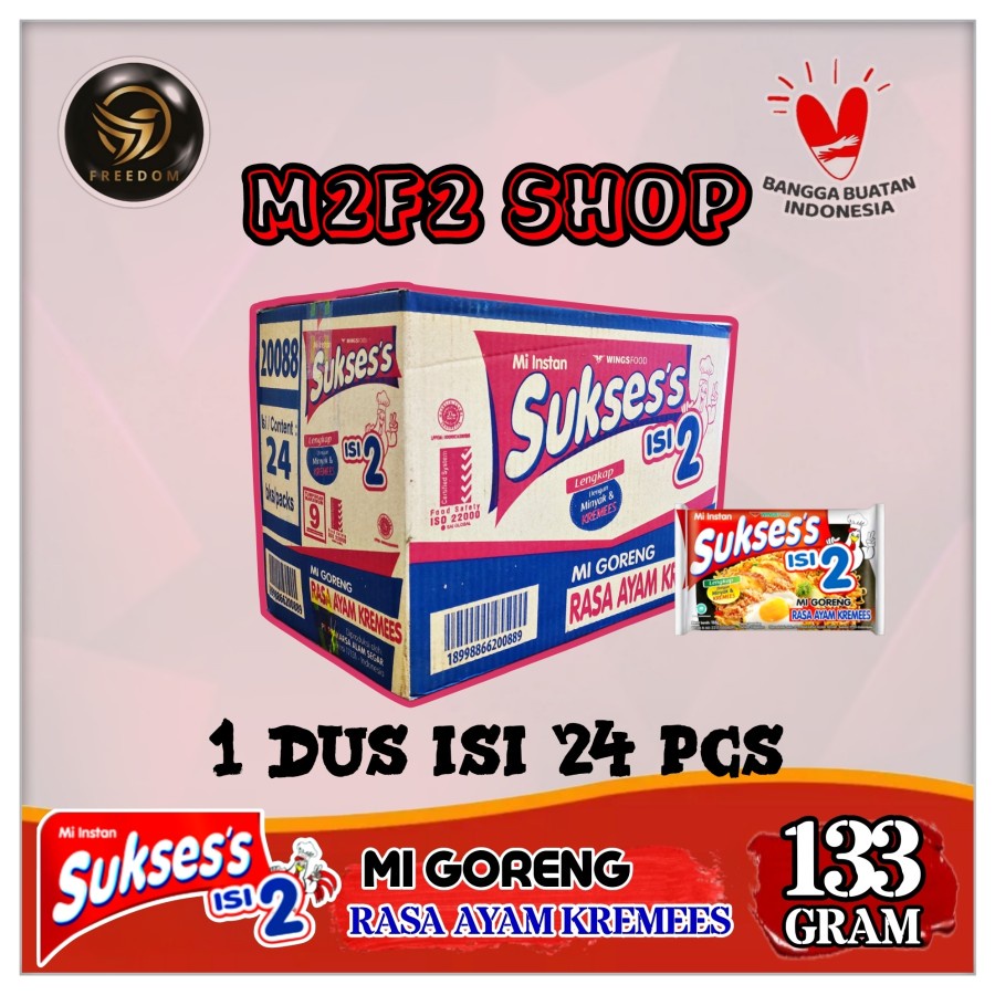 

Mie Suksess | Mi Sukses Instant Goreng Rasa Ayam Kremees | Kremes - 133 gr (Kemasan Karton)