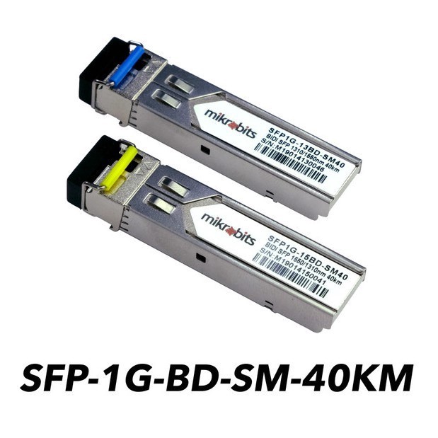 Terlaris Mikrobits Sfp-1G-Bd-Sm-40Km , 1G Sfp Bidi Transceiver 40Km ( 1 Pair )