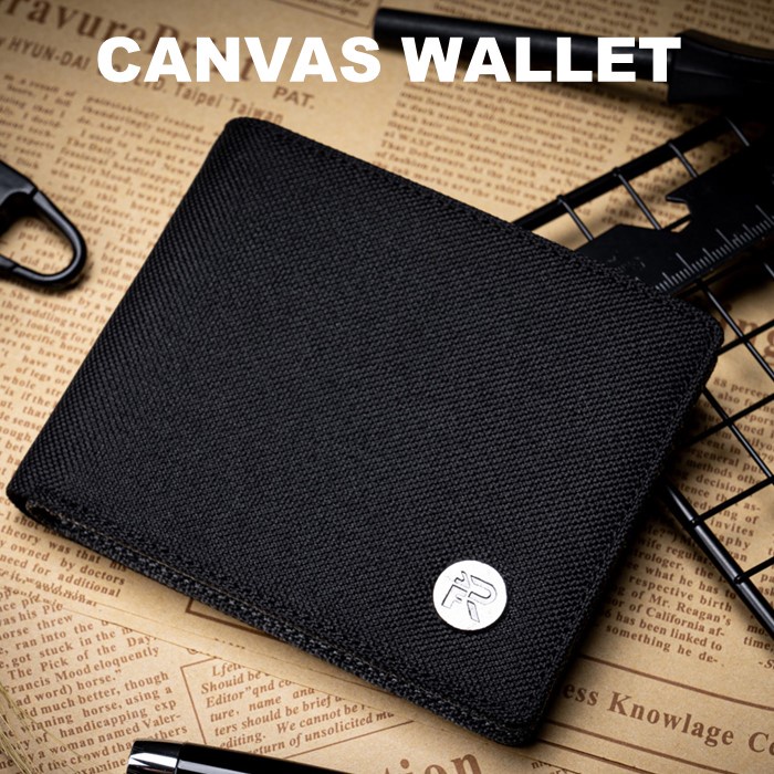 Dompet Pria Laki Cowok Kanvas Canvas JFR Jennifer Wallet JP36 Hitam