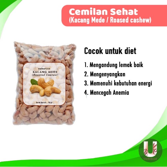 

Kacang Mede Panggang/Roasted Cashews Premium 70gr