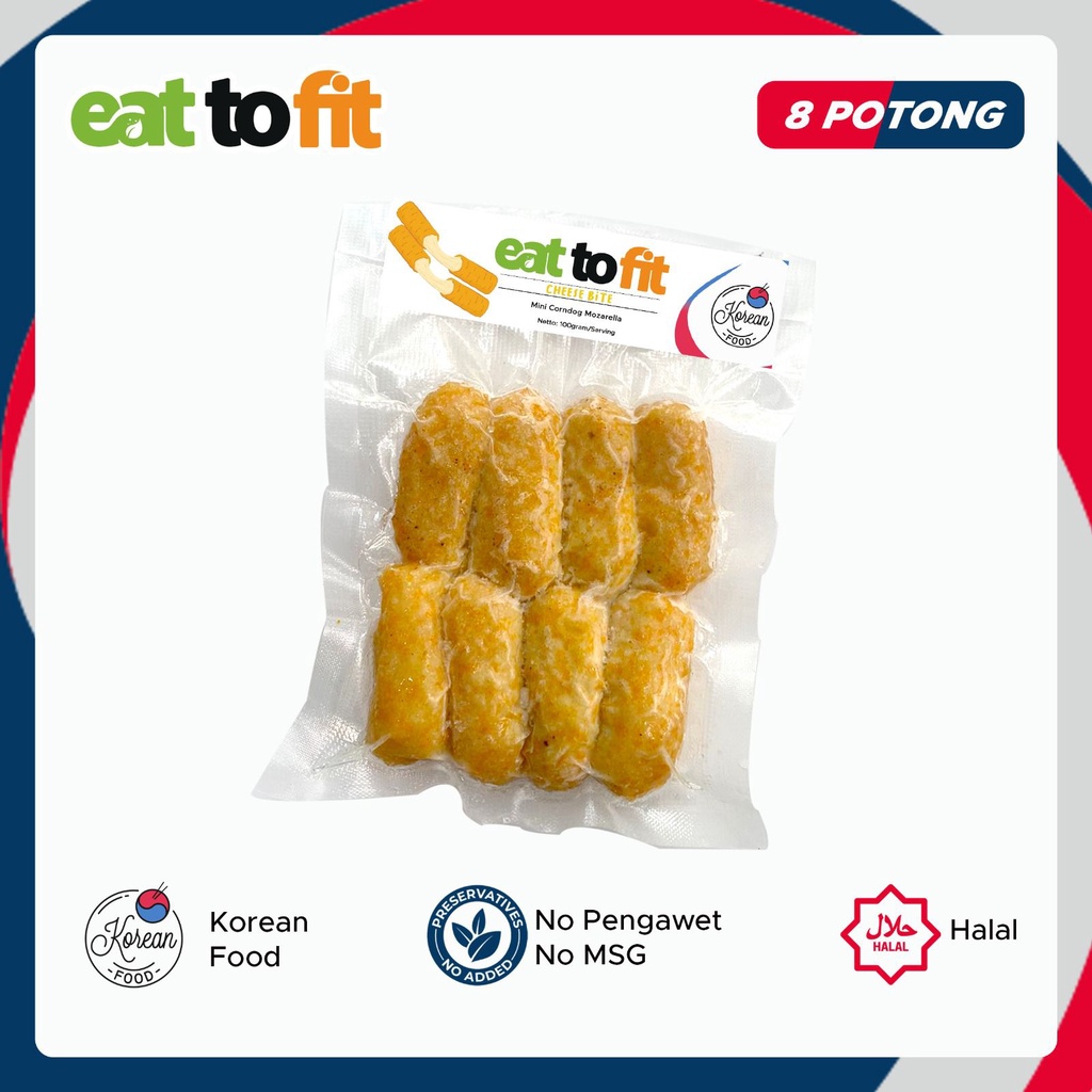 FROZEN FOOD CAMILAN KOREAN FOOD CHEESE BITE MINI CORNDOG EAT TO FIT - 8pcs