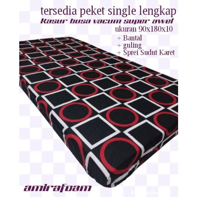 Kasur Busa Lantai Uk Single P180xL90xT10 Kualitas Super Awet &amp; Stay plus Bantal