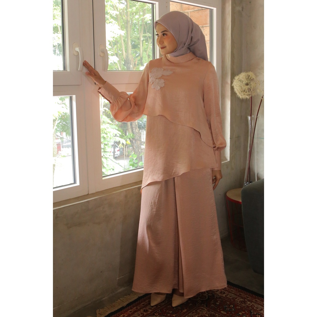 Baju Menyusui - HALFAYA Set (Top + Culottes)