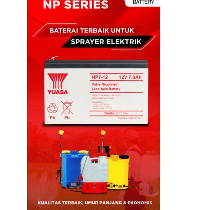 ♢ Yuasa NP7-12, Batery Yuasa 12Vdc/7Ah ♦