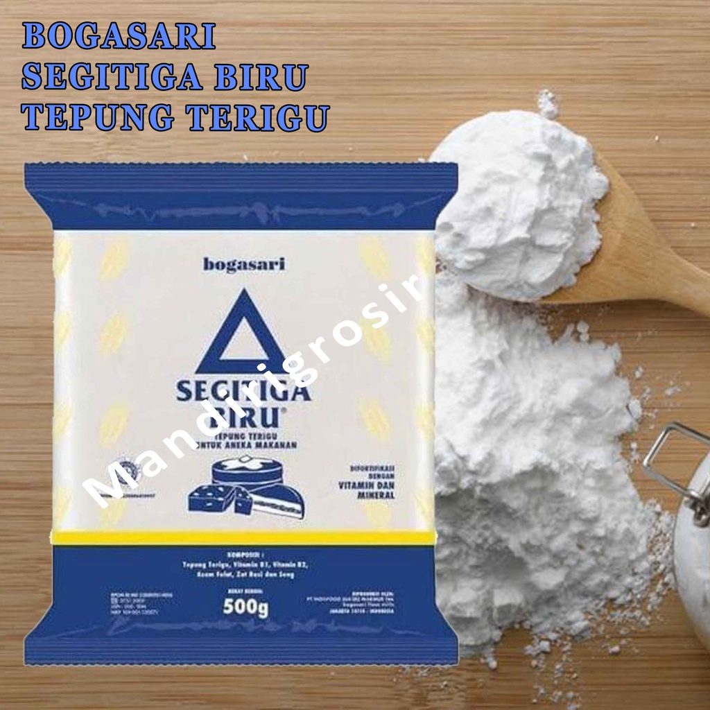 TEPUNG TERIGU* SEGITIGA BIRU* BOGASARI* ANEKA MAKANAN* 500g