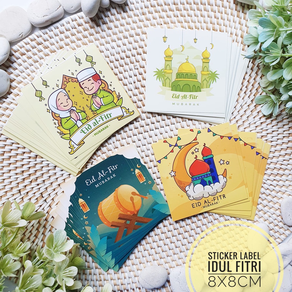 

Stiker 8x8 1 pax isi 5 Label Idul Fitri Ramadhan Happy Eid Mubarak Toples Kotak Makan Kue Kering Souvenir Hampers Kado