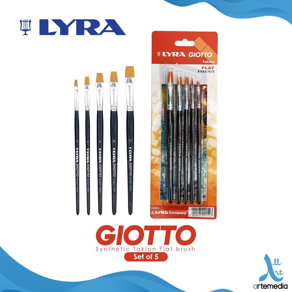 

Kuas Lukis Lyra Giotto Set 5 Flat Synthetic Taklon Brush