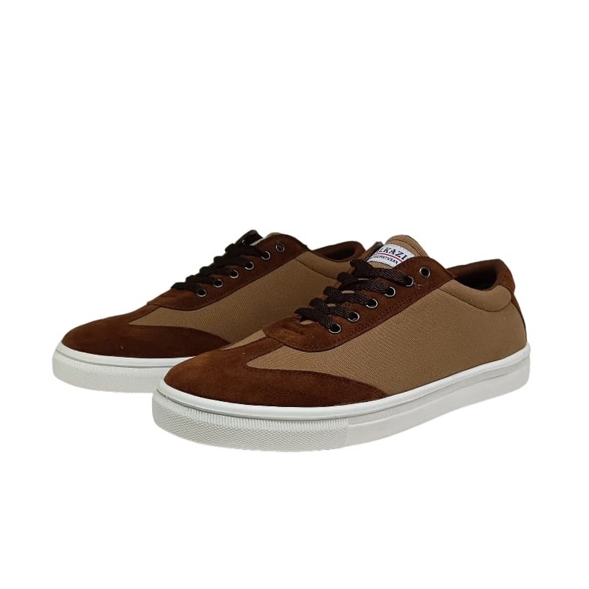 FREE TAS &amp; KAOS KAKI | Sepatu Pria Brown Kets Jhonny Sneaker Casual Teenagers